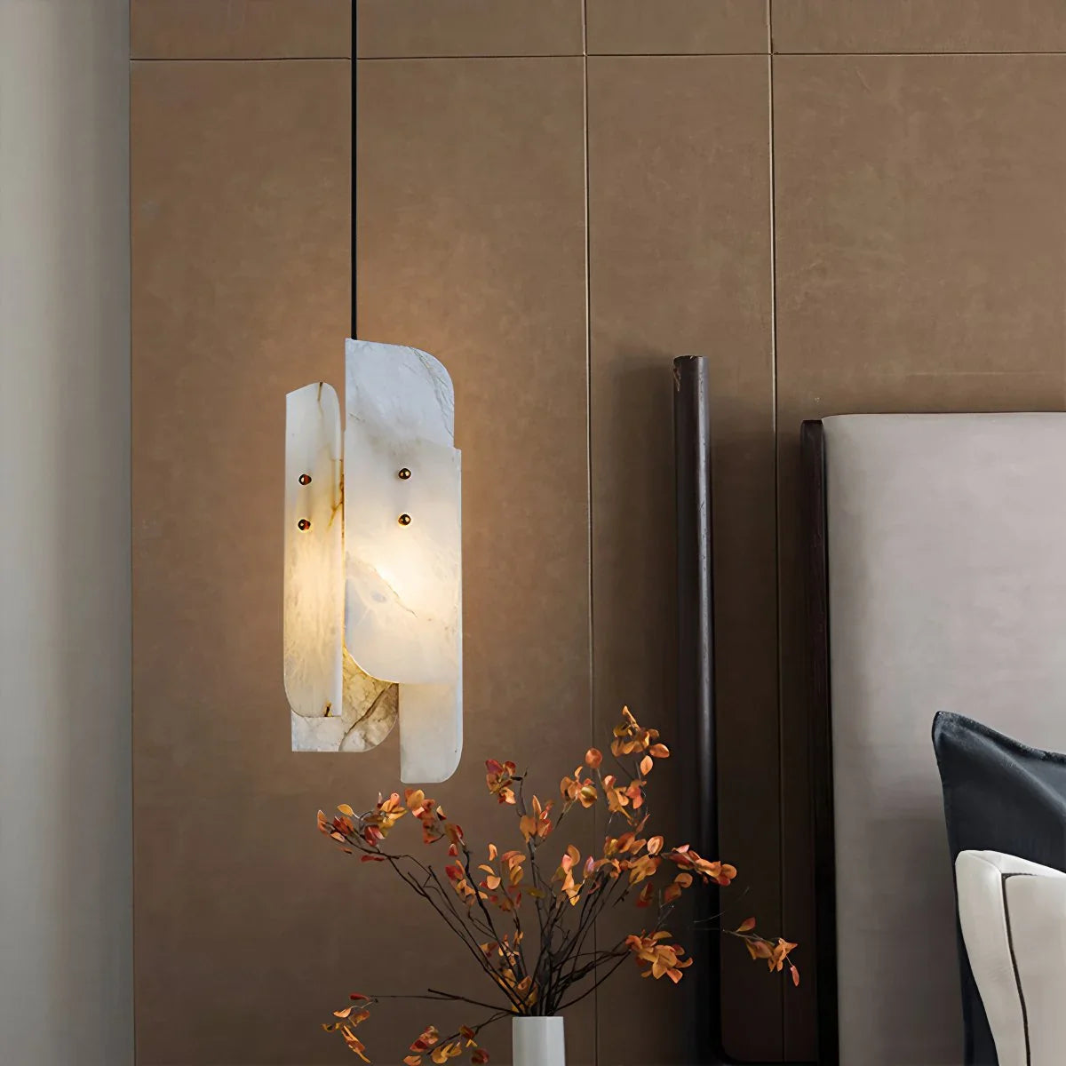 Feyran Minimalist Art Splicing Spanish Alabaster Pendant Light