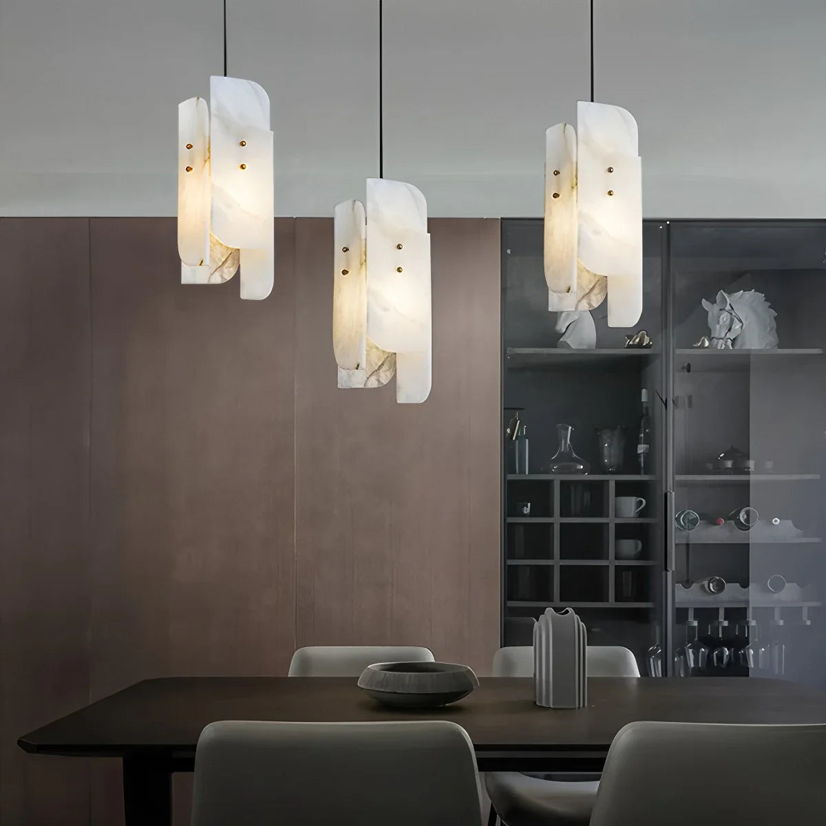 Feyran Minimalist Art Splicing Spanish Alabaster Pendant Light