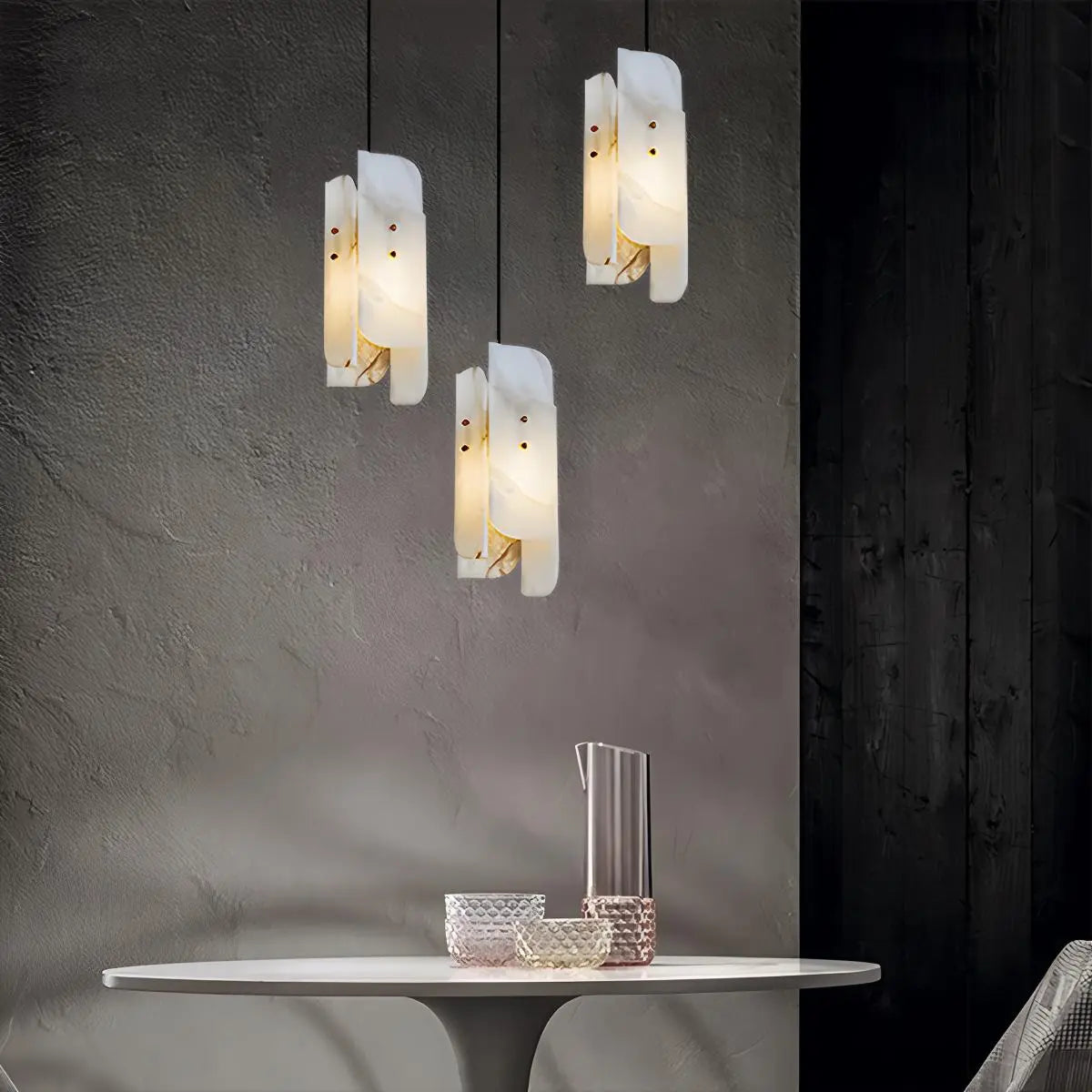 Feyran Minimalist Art Splicing Spanish Alabaster Pendant Light