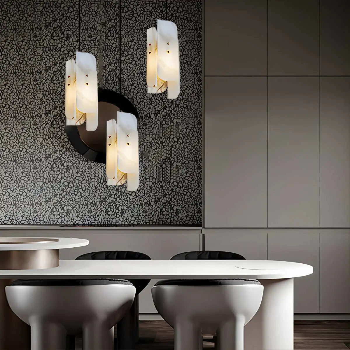 Feyran Minimalist Art Splicing Spanish Alabaster Pendant Light