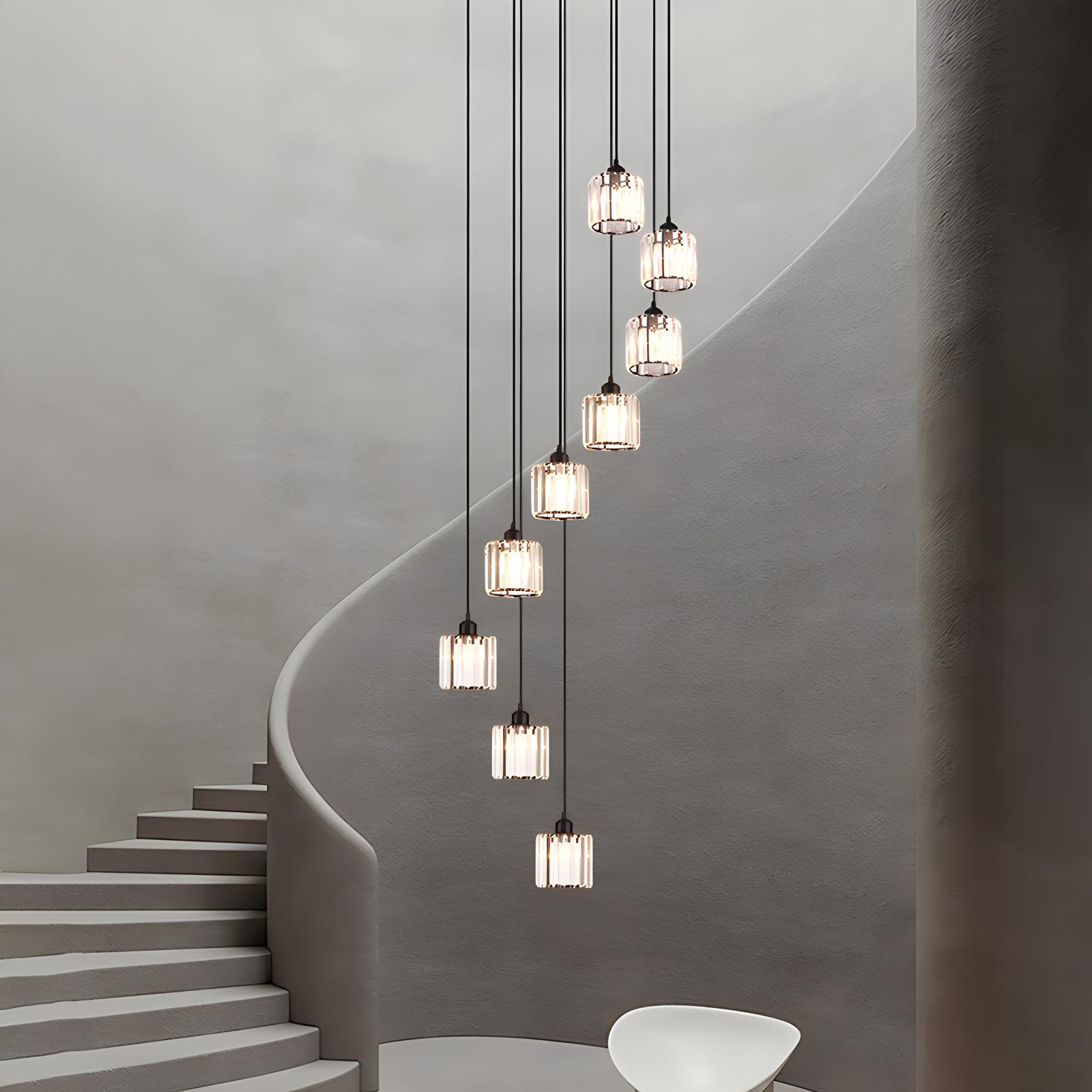 Feyran Kristy Modern Minimalist Glass Chandelier