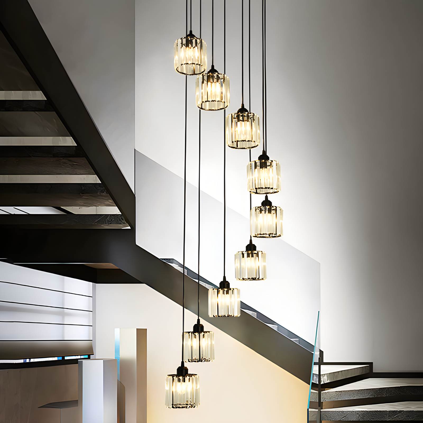 Feyran Kristy Modern Minimalist Glass Chandelier