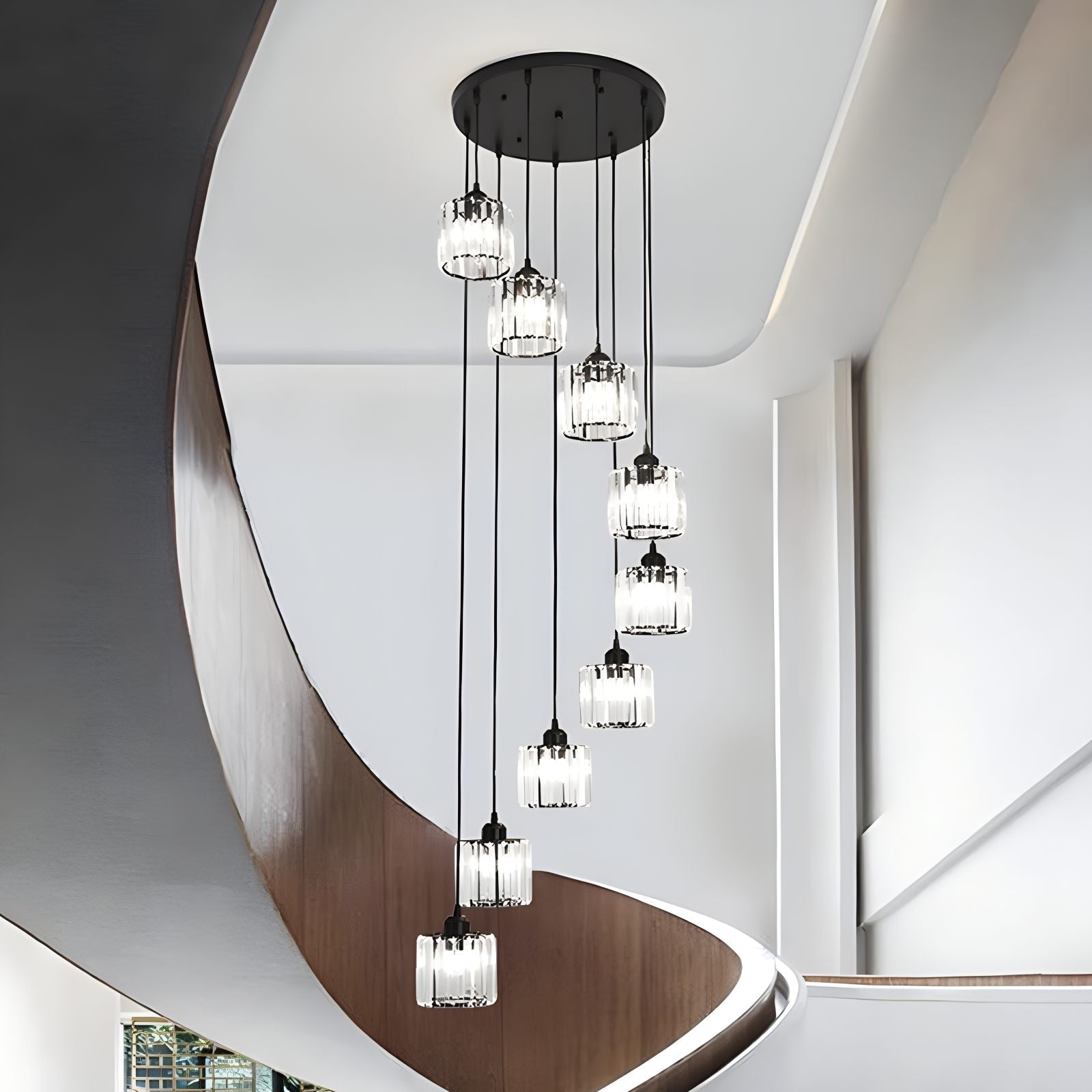 Feyran Kristy Modern Minimalist Glass Chandelier