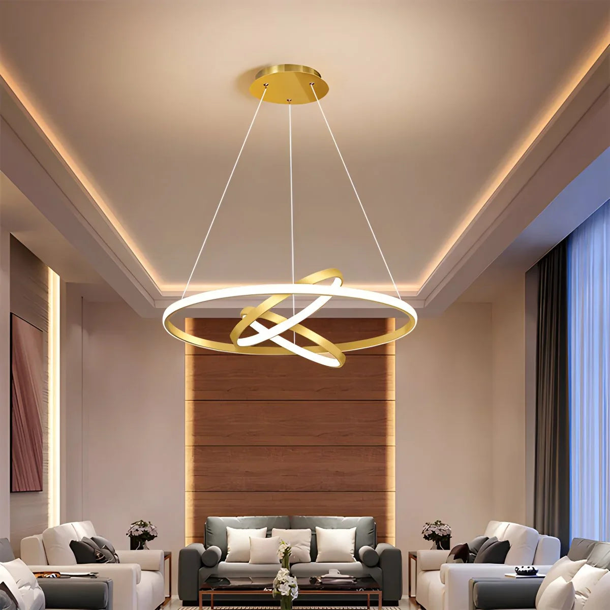 Feyran Minimalist Circular Chandelier Modern Lighting Fixture