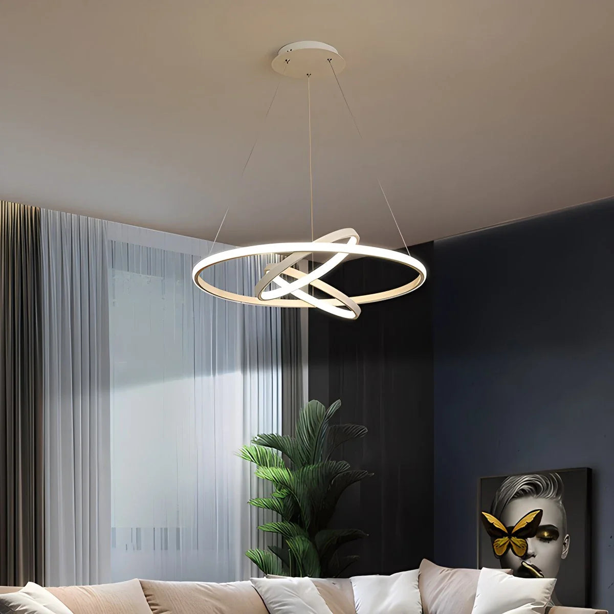 Feyran Minimalist Circular Chandelier Modern Lighting Fixture
