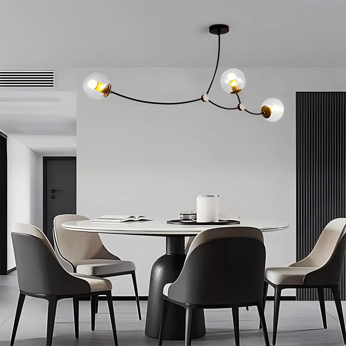Feyran Minimalist Sputnik Globe Glass Chandelier