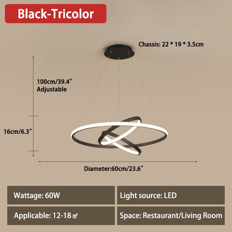 Feyran Minimalist Circular Chandelier Modern Lighting Fixture