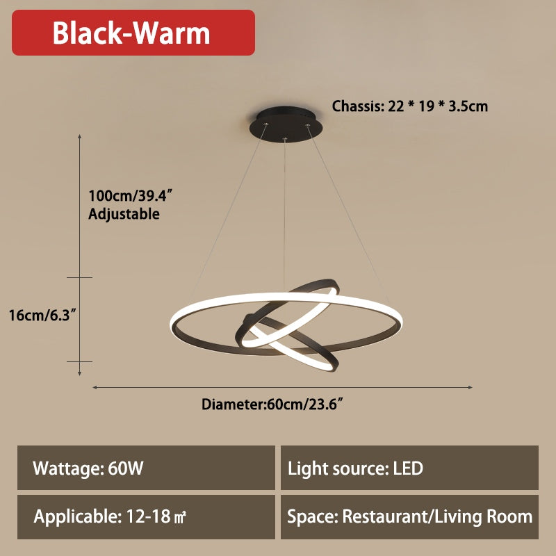 Feyran Minimalist Circular Chandelier Modern Lighting Fixture