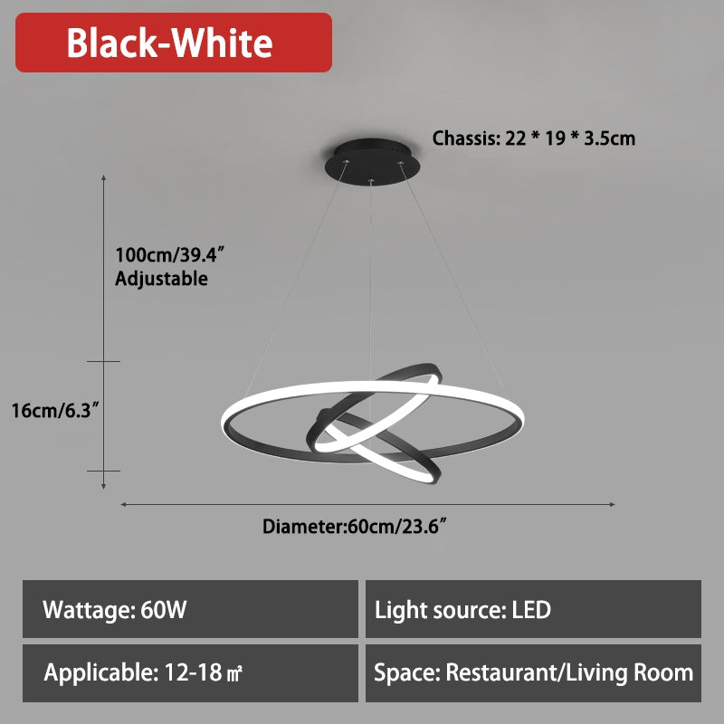 Feyran Minimalist Circular Chandelier Modern Lighting Fixture