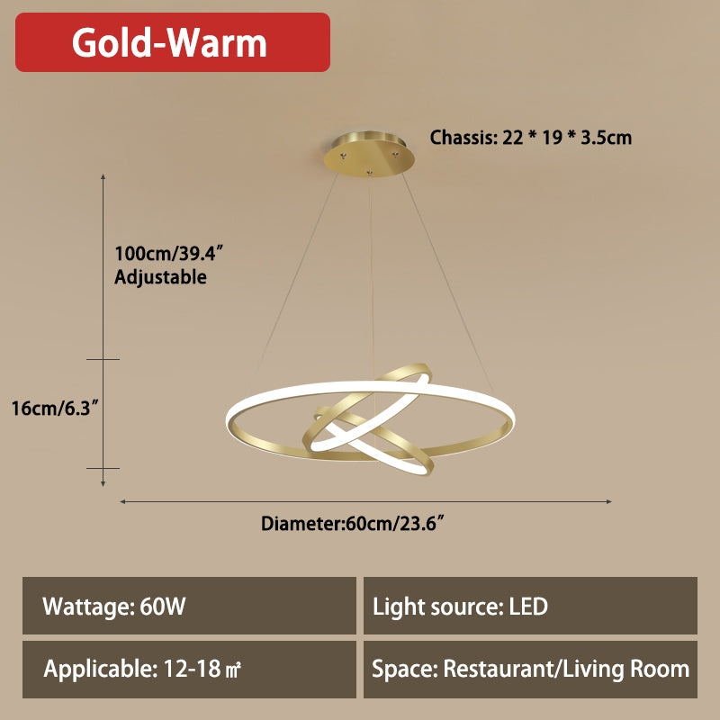 Feyran Minimalist Circular Chandelier Modern Lighting Fixture