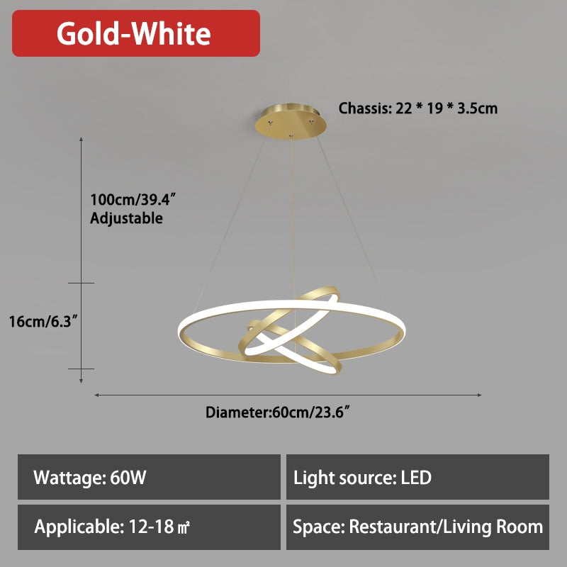 Feyran Minimalist Circular Chandelier Modern Lighting Fixture