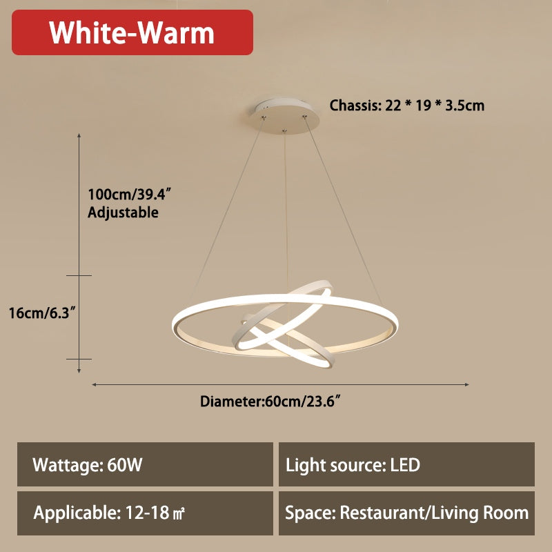 Feyran Minimalist Circular Chandelier Modern Lighting Fixture