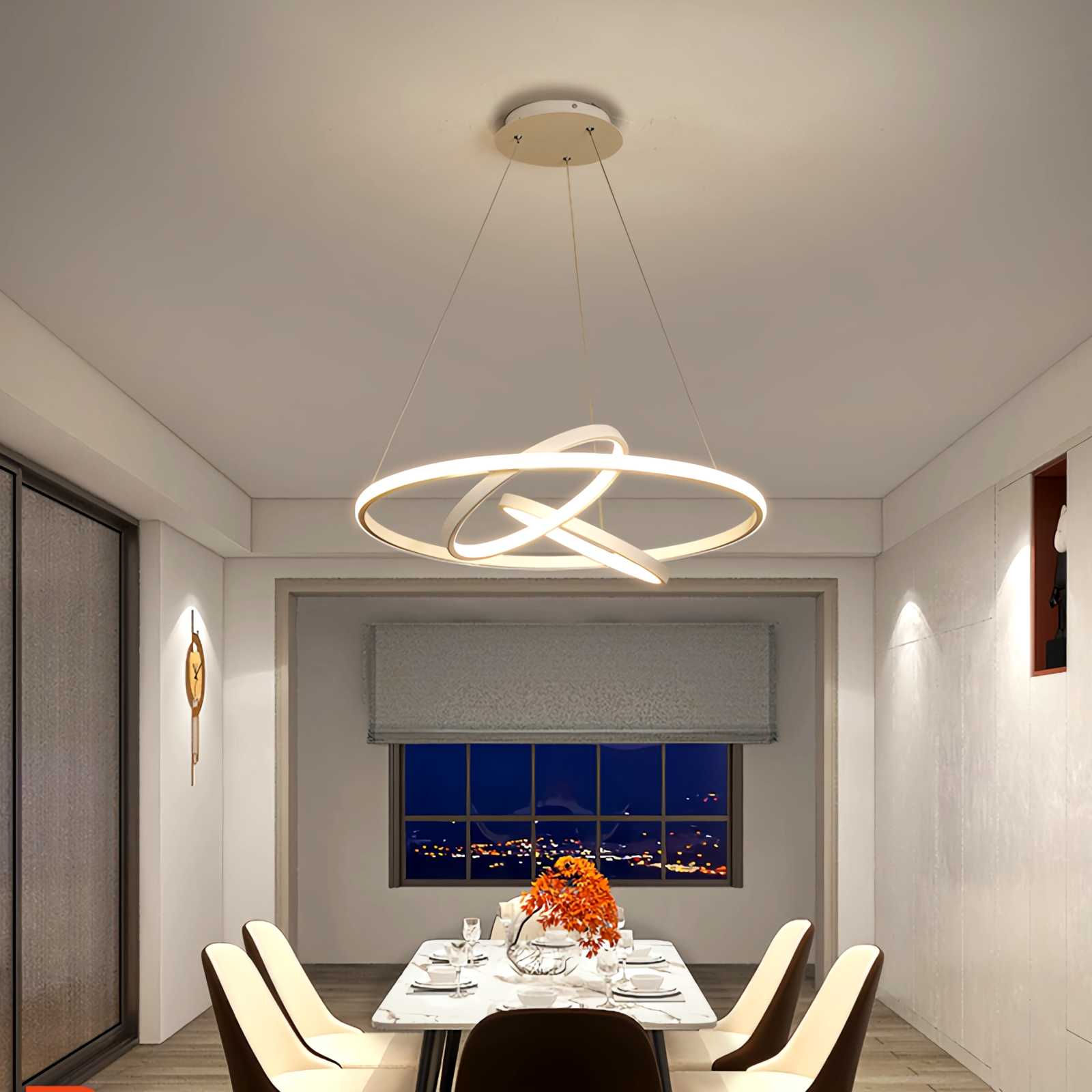 Feyran Minimalist Circular Chandelier Modern Lighting Fixture