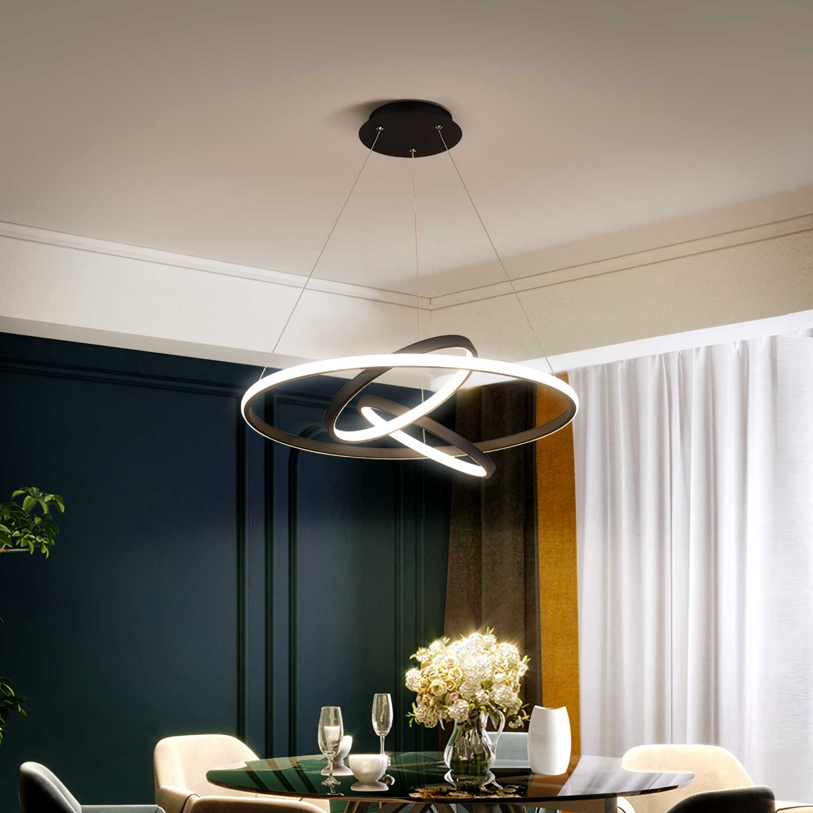Feyran Minimalist Circular Chandelier Modern Lighting Fixture