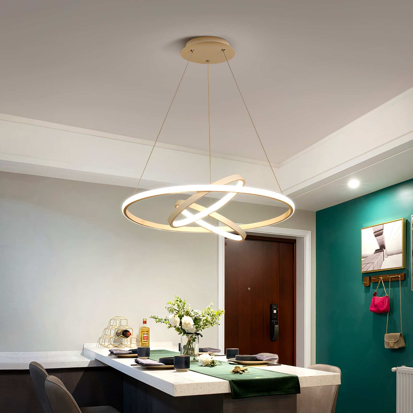 Feyran Minimalist Circular Chandelier Modern Lighting Fixture