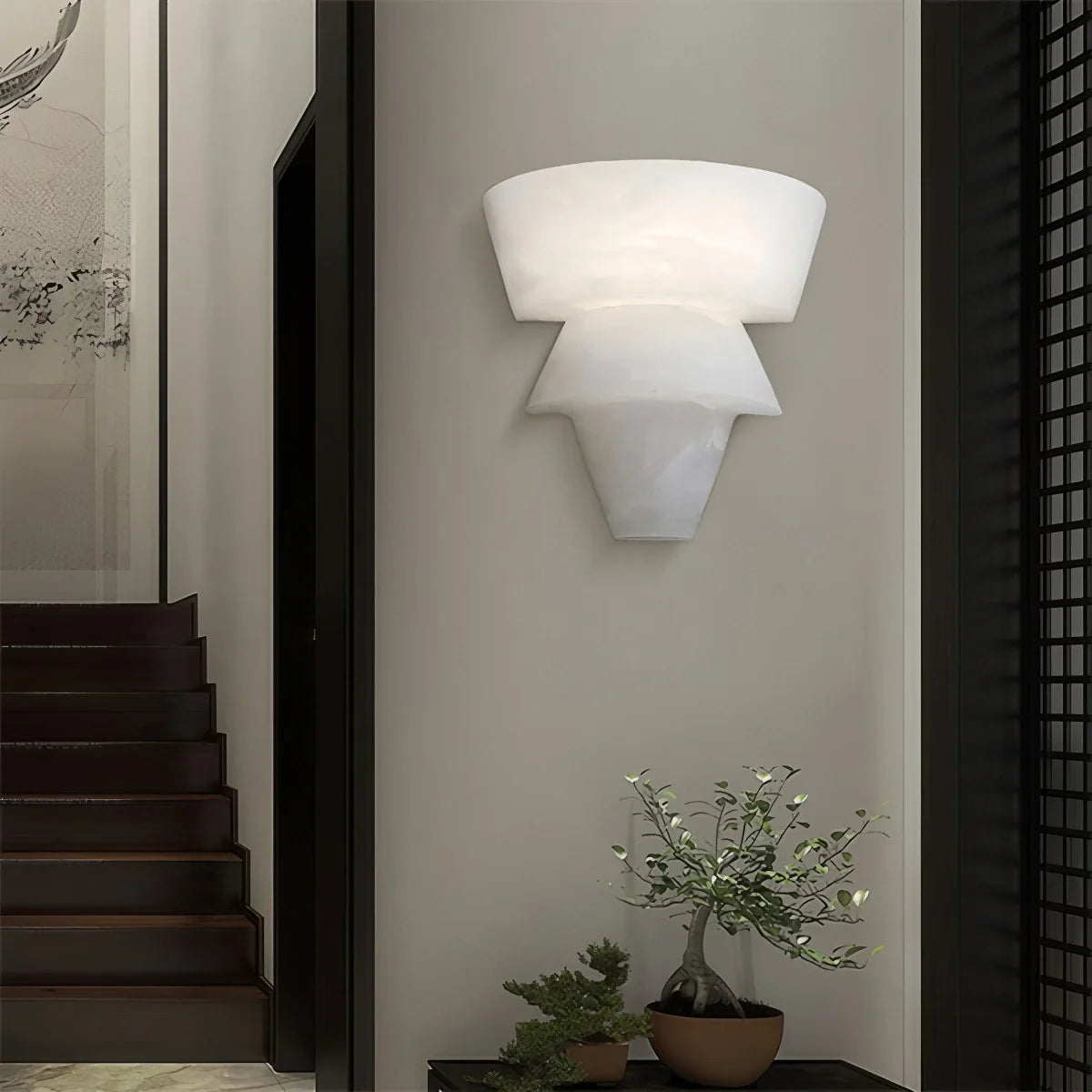 Feyran Cone Splicing Spanish Alabaster Wall Sconce