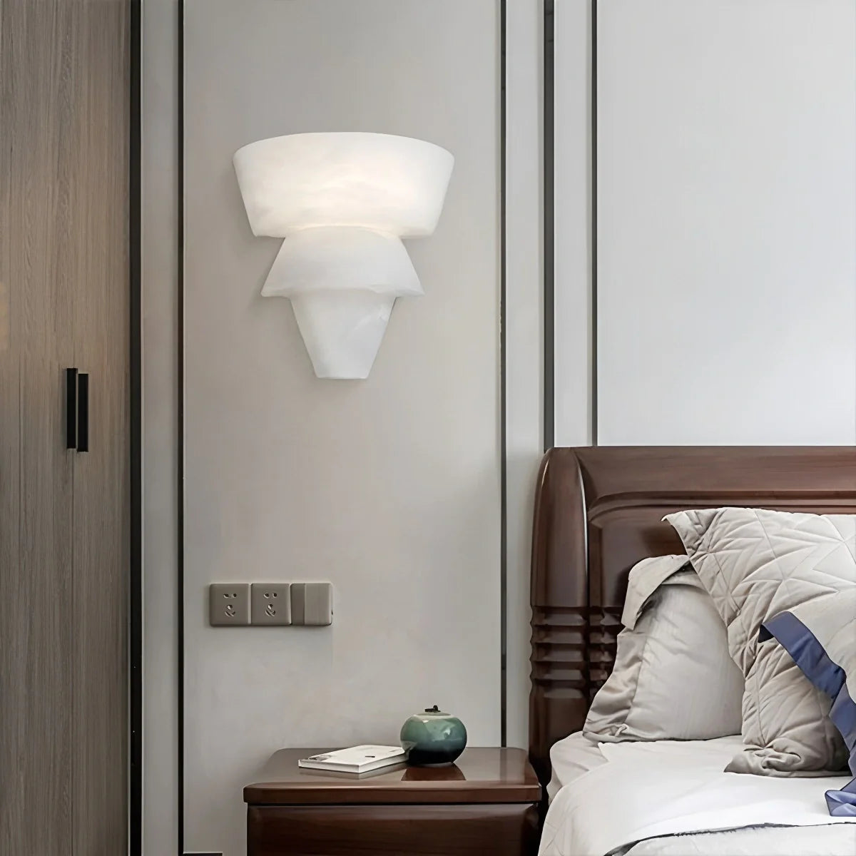 Feyran Cone Splicing Spanish Alabaster Wall Sconce