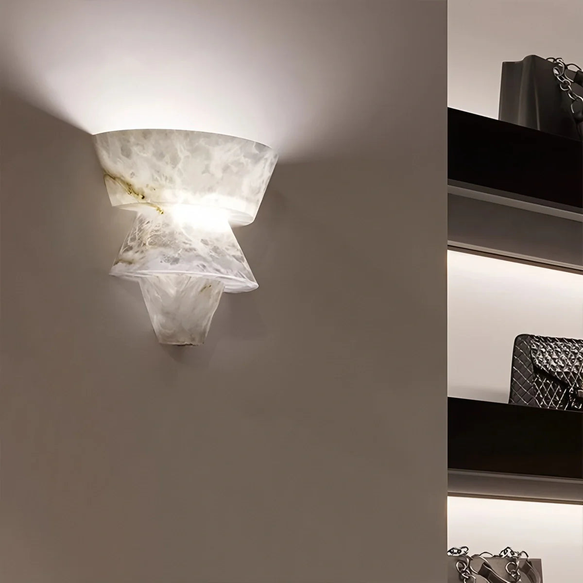 Feyran Cone Splicing Spanish Alabaster Wall Sconce
