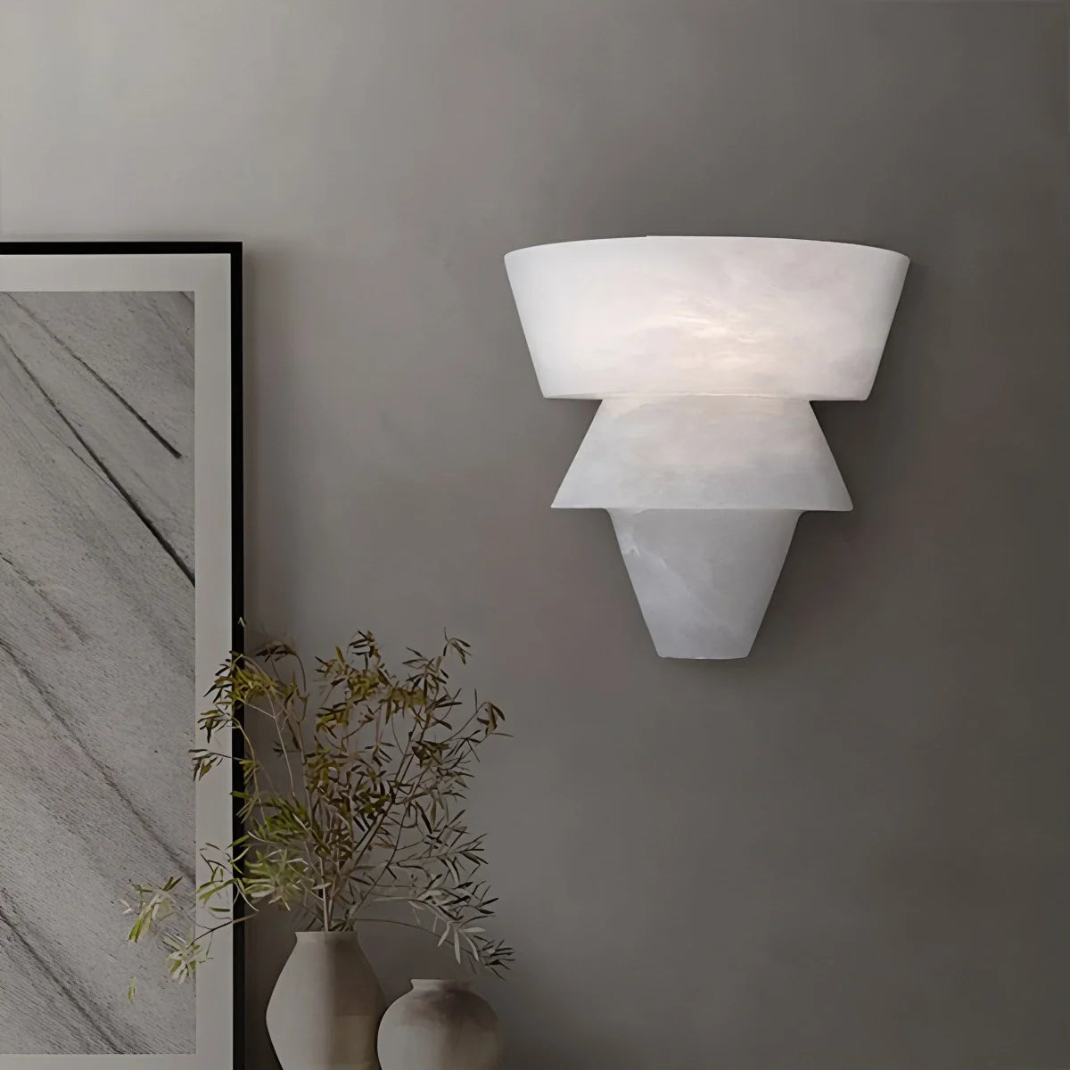 Feyran Cone Splicing Spanish Alabaster Wall Sconce