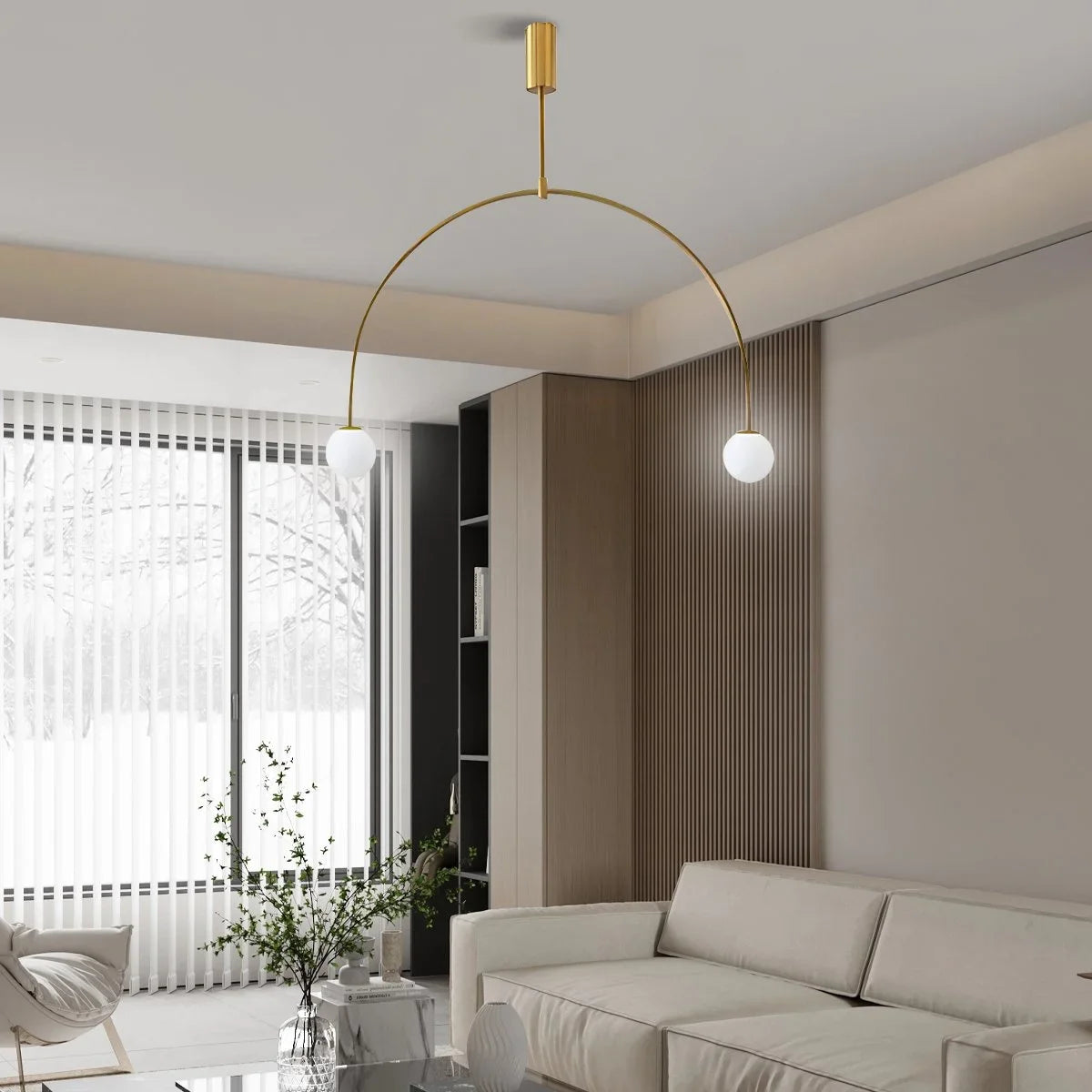 Feyran Minimalist Linear Metal Chandelier
