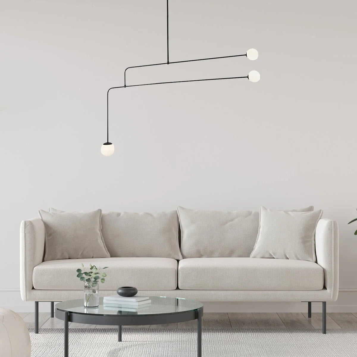 Feyran Minimalist Linear Metal Chandelier