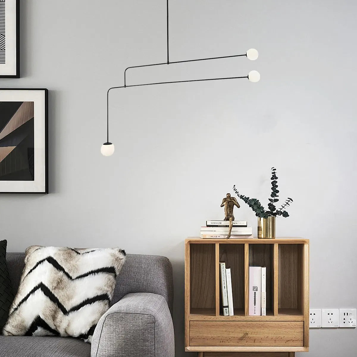 Feyran Minimalist Linear Metal Chandelier