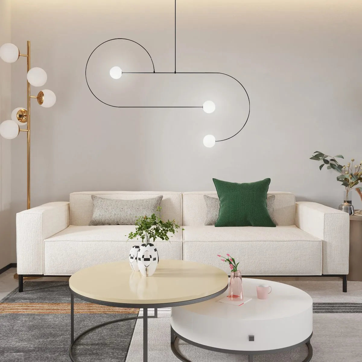 Feyran Minimalist Linear Metal Chandelier