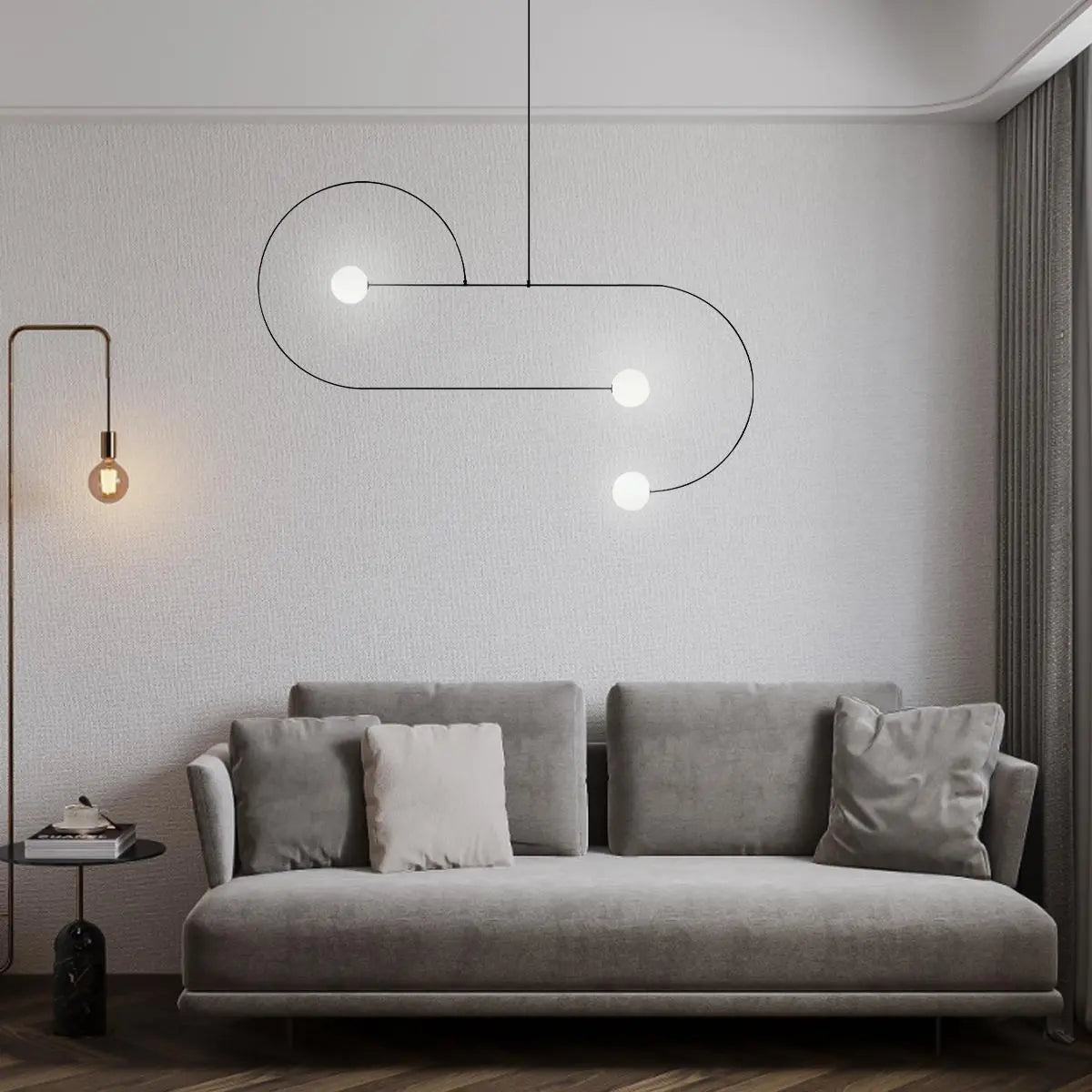 Feyran Minimalist Linear Metal Chandelier