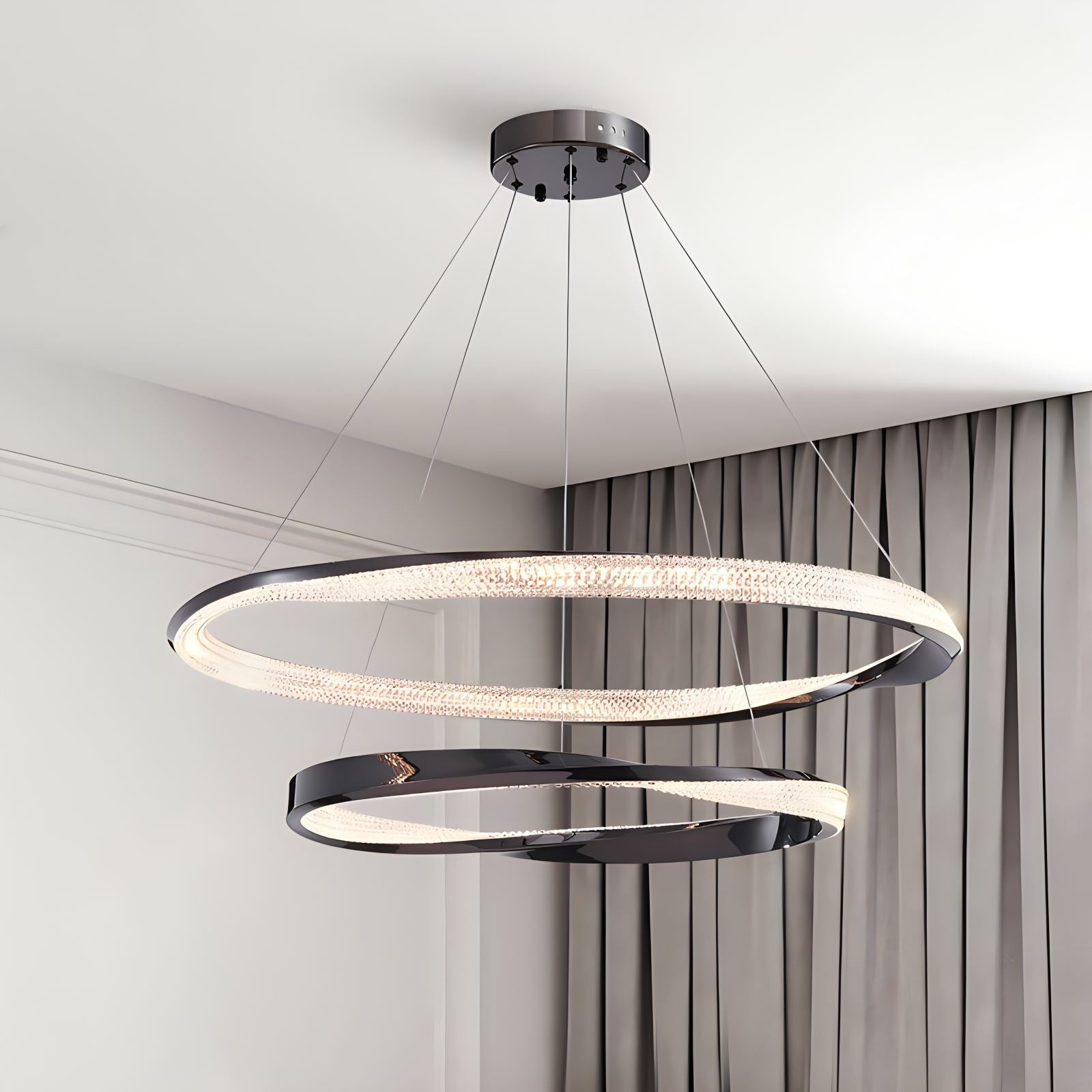Feyran Modern Simple Mobius Circle Chandelier