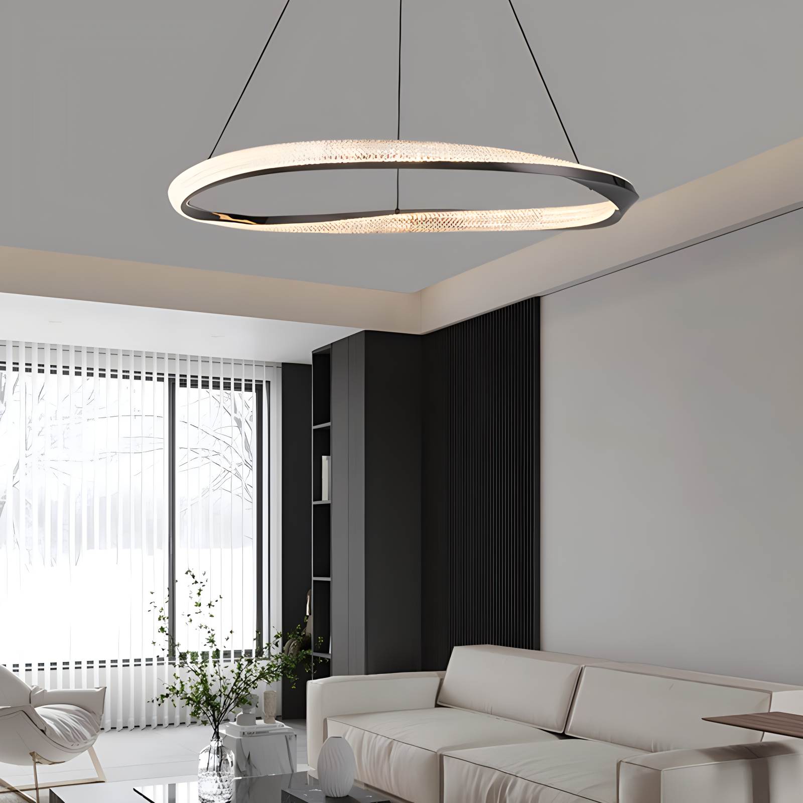 Feyran Modern Simple Mobius Circle Chandelier