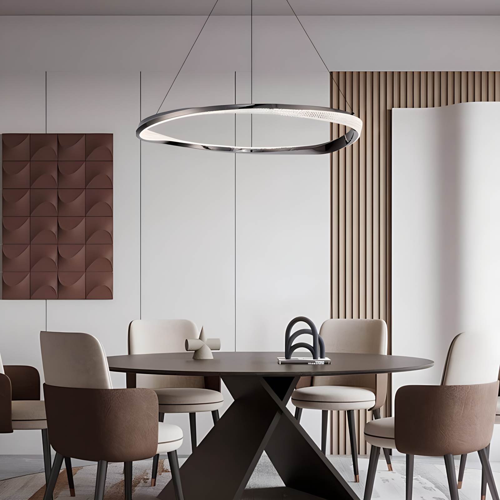 Feyran Modern Simple Mobius Circle Chandelier
