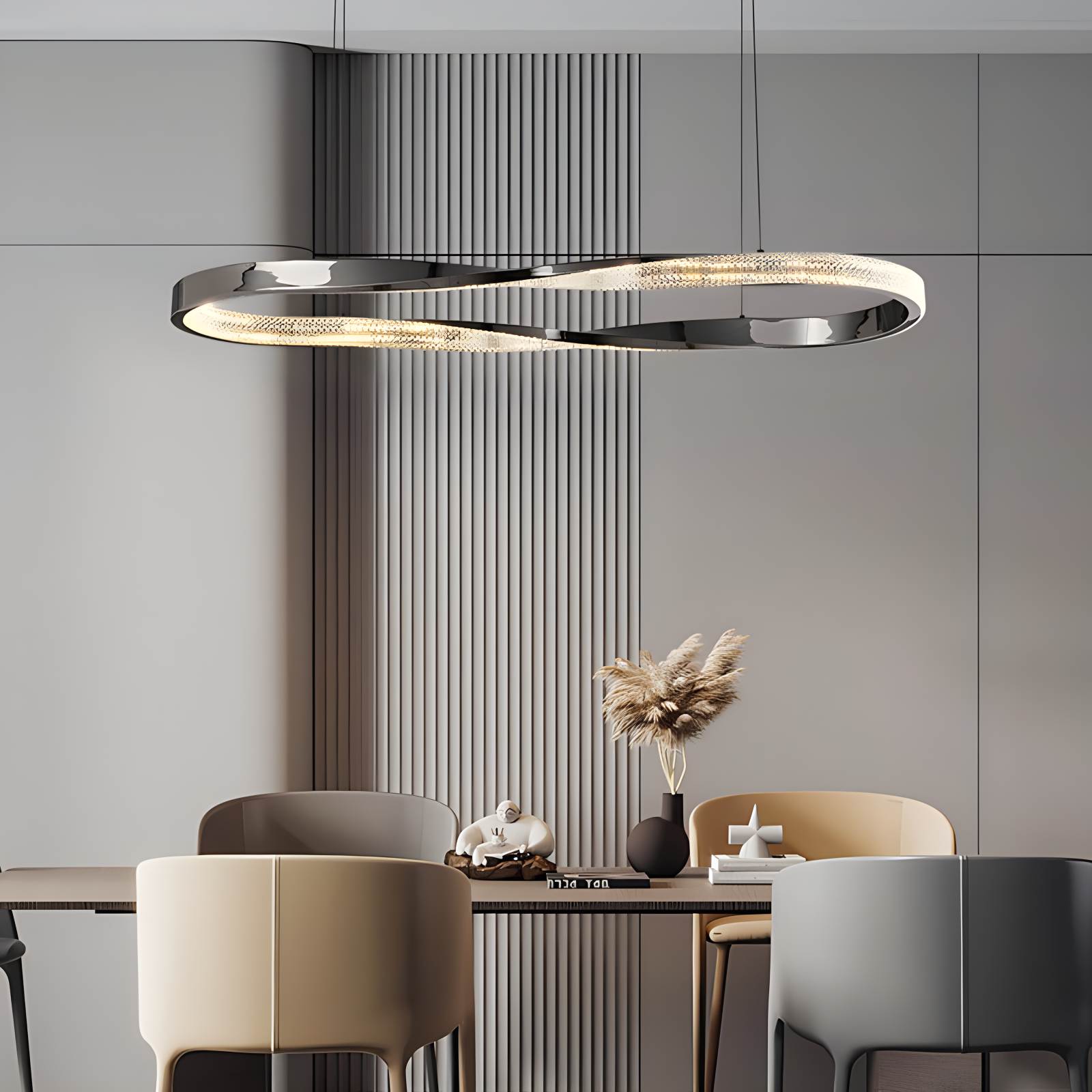 Feyran Modern Simple Mobius Circle Chandelier