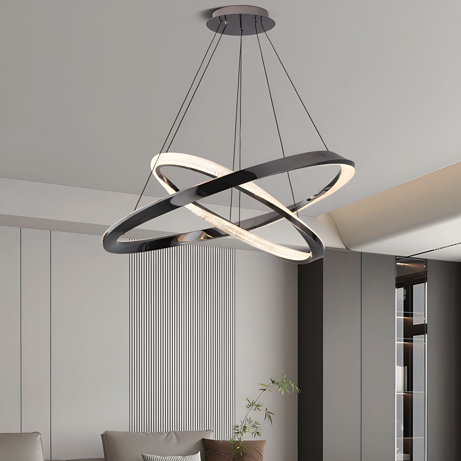 Feyran Modern Simple Mobius Circle Chandelier