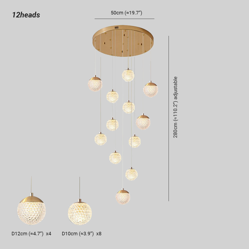 Feyran Modern Art Deco Multi Pendant Light