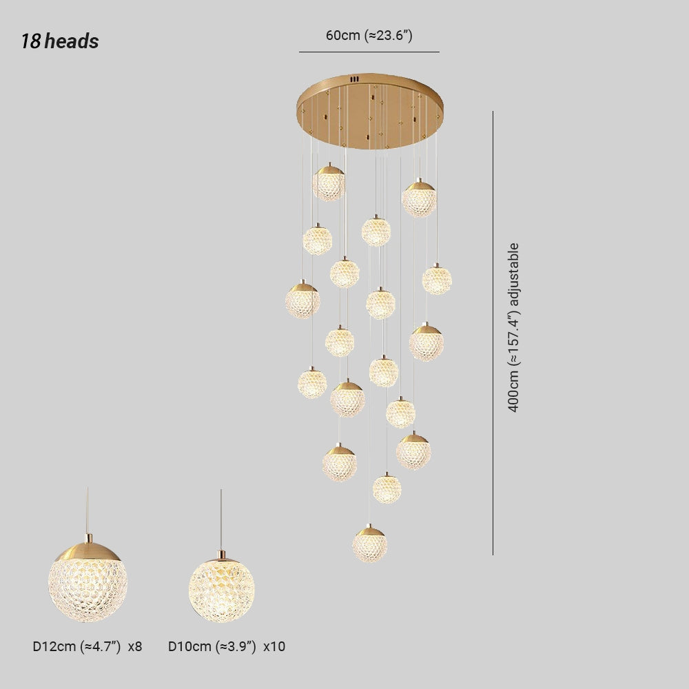 Feyran Modern Art Deco Multi Pendant Light
