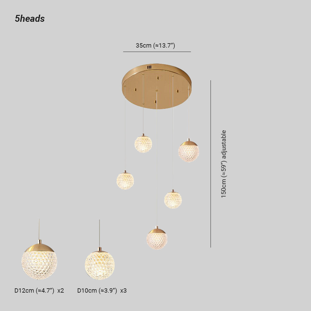 Feyran Modern Art Deco Multi Pendant Light
