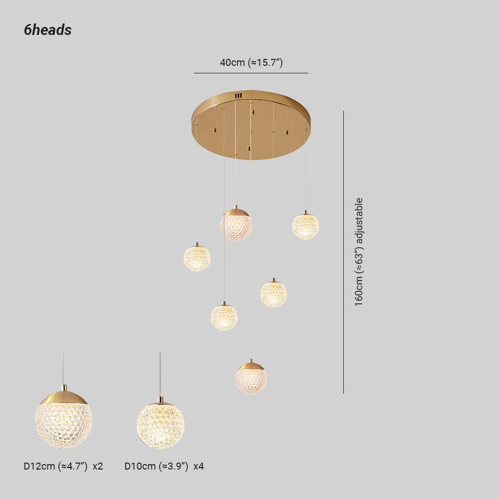Feyran Modern Art Deco Multi Pendant Light