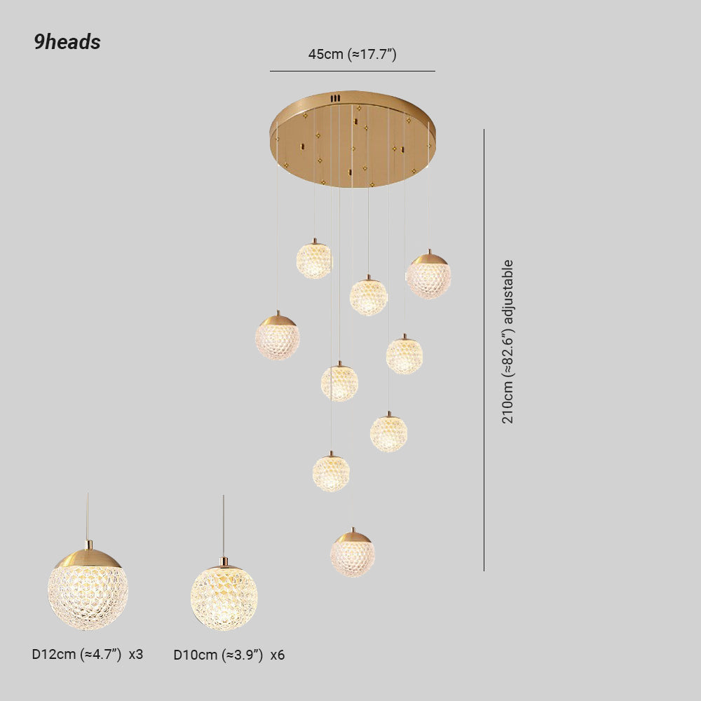 Feyran Modern Art Deco Multi Pendant Light