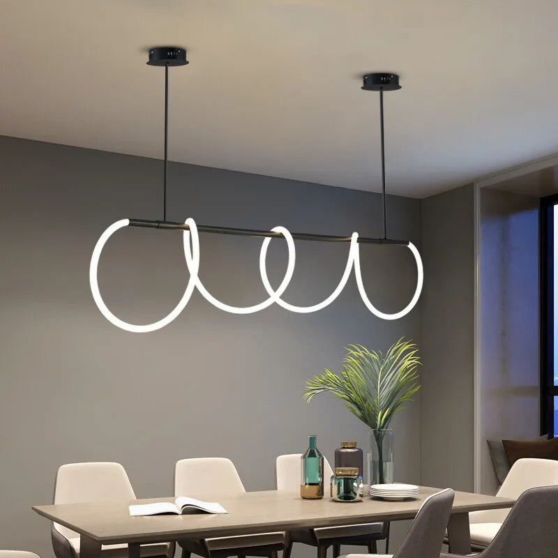 Feyran Modern Long Hose Led Pendant Light for Dining Room