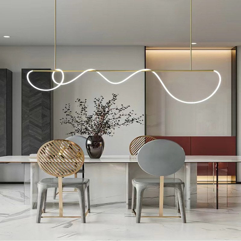 Feyran Modern Long Hose Led Pendant Light for Dining Room