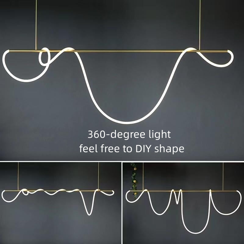 Feyran Modern Long Hose Led Pendant Light for Dining Room