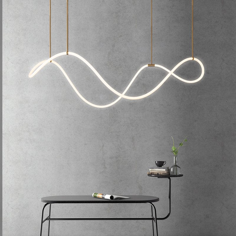 Feyran Modern Long Hose Led Pendant Light for Dining Room