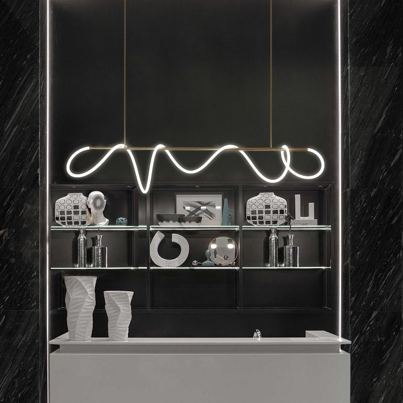 Feyran Modern Long Hose Led Pendant Light for Dining Room