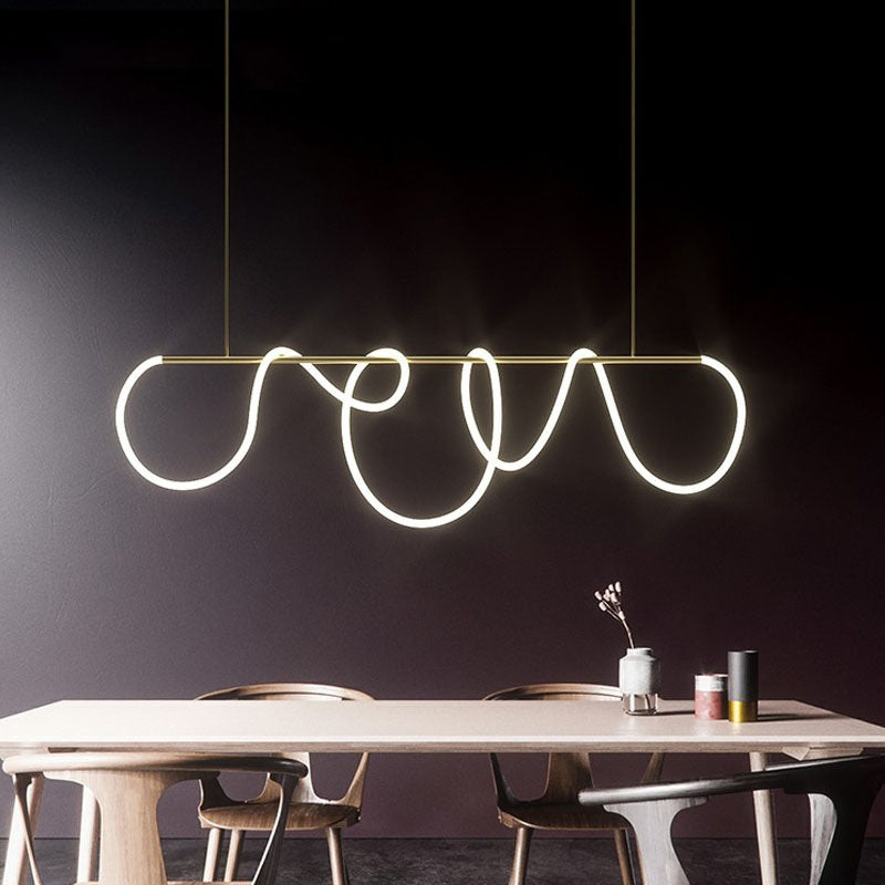 Feyran Modern Long Hose Led Pendant Light for Dining Room