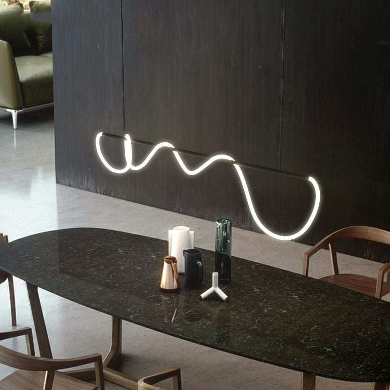 Feyran Modern Long Hose Led Pendant Light for Dining Room