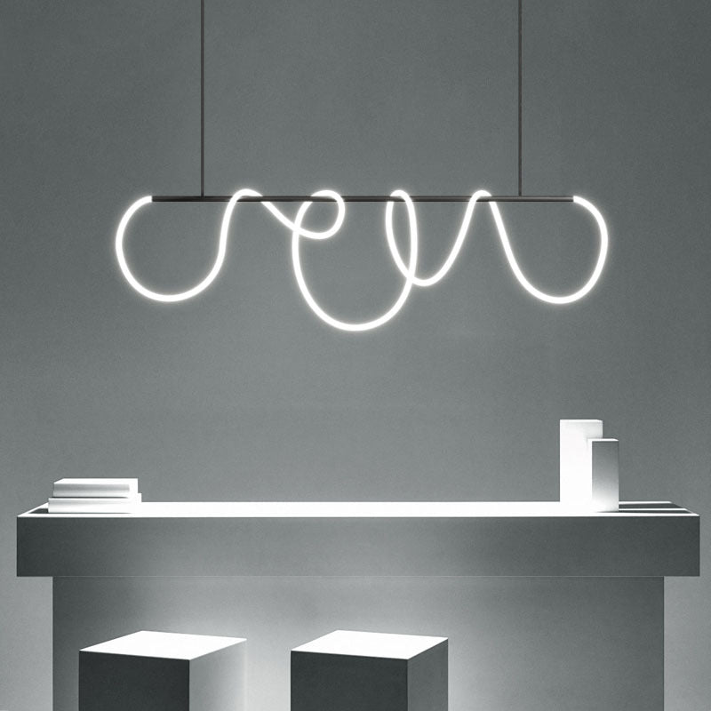 Feyran Modern Long Hose Led Pendant Light for Dining Room