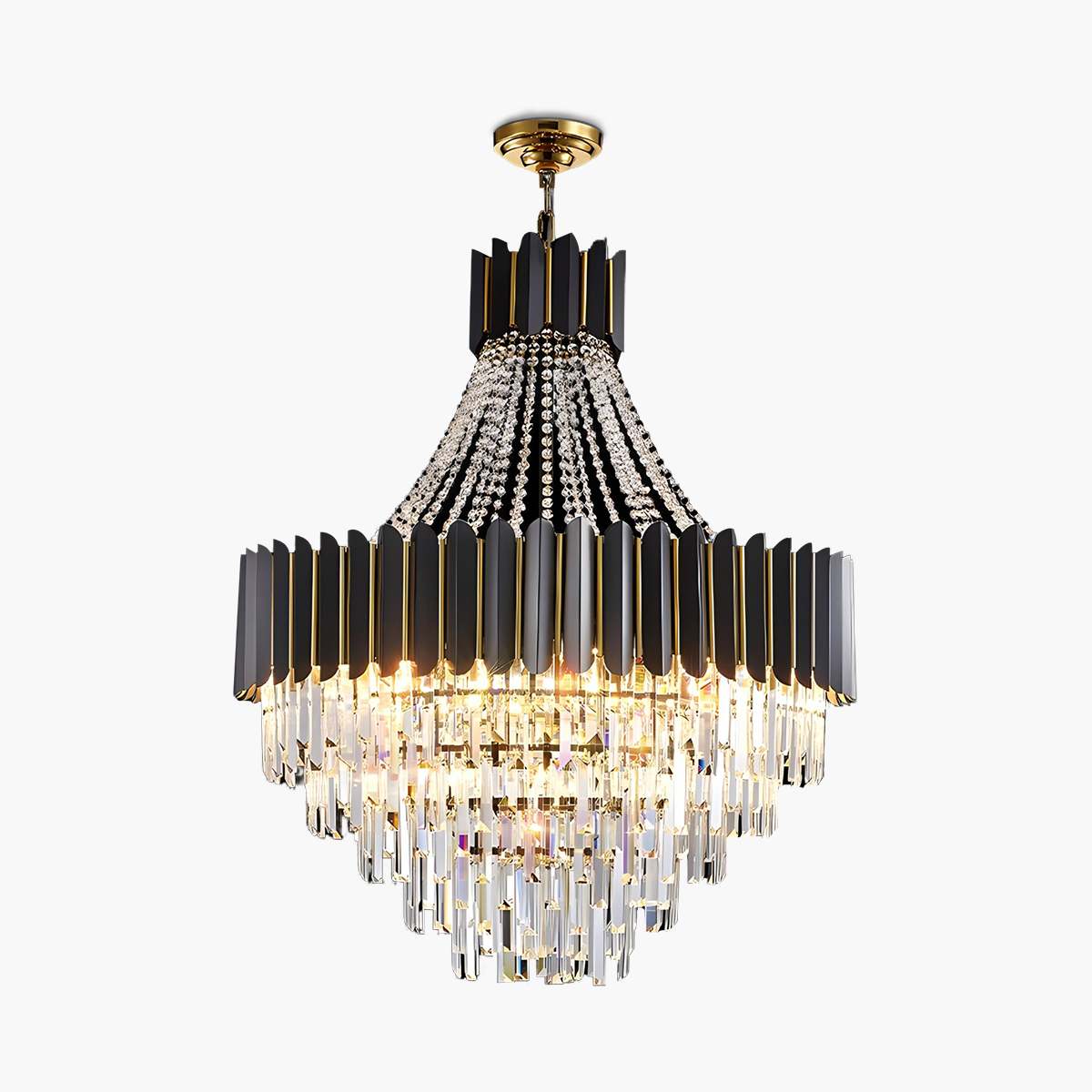 Feyran Modern Black Gold Luxury Crystal Chandelier