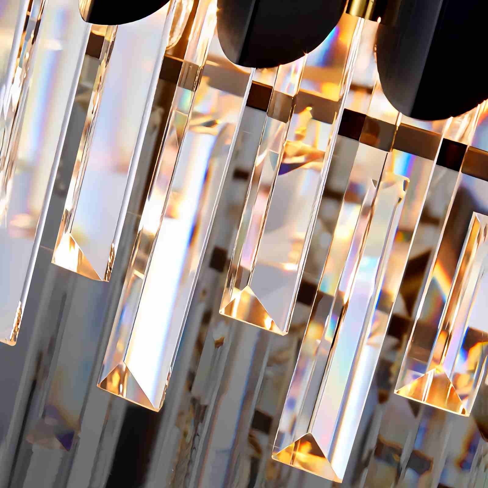 Feyran Modern Black Gold Luxury Crystal Chandelier