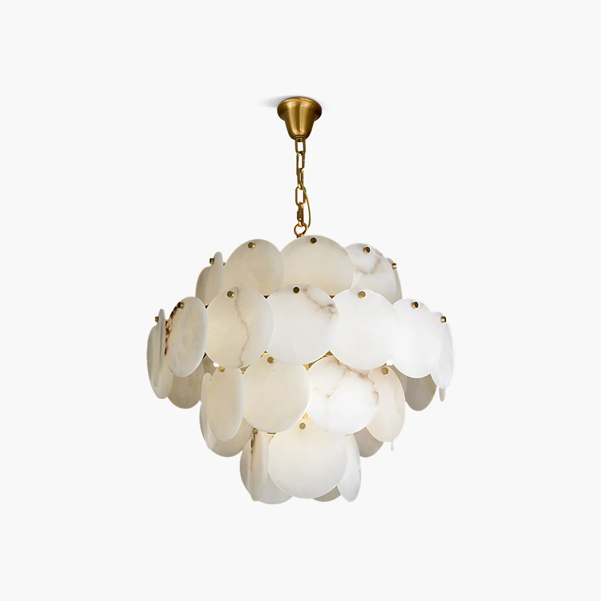 Feyran Modern Round Shell Spanish Alabaster Chandelier