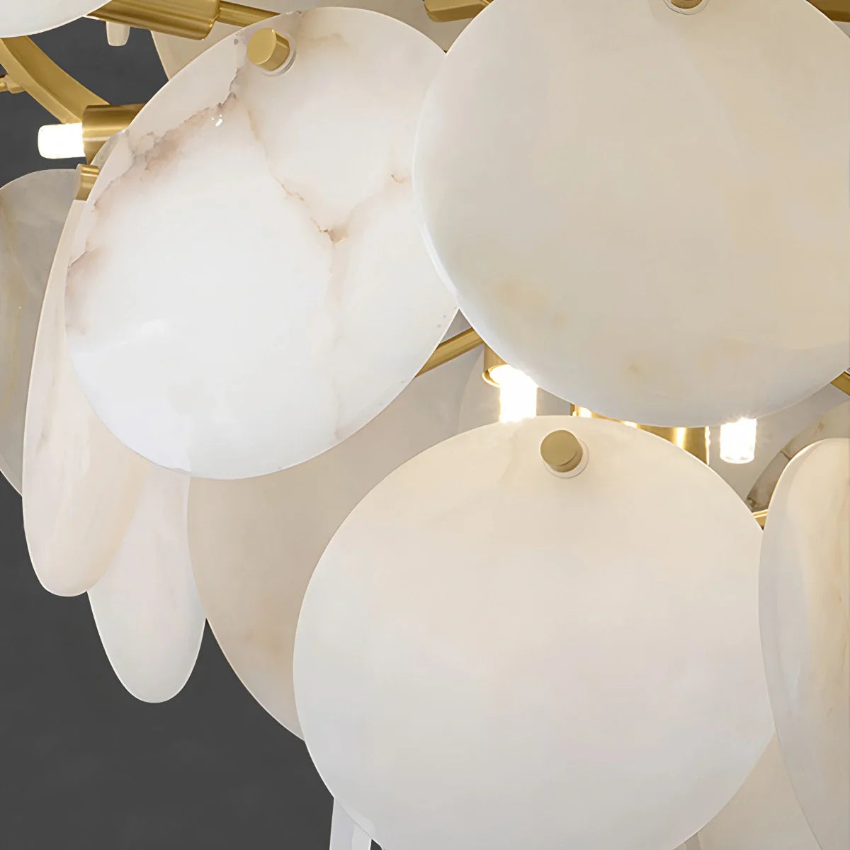 Feyran Modern Round Shell Spanish Alabaster Chandelier